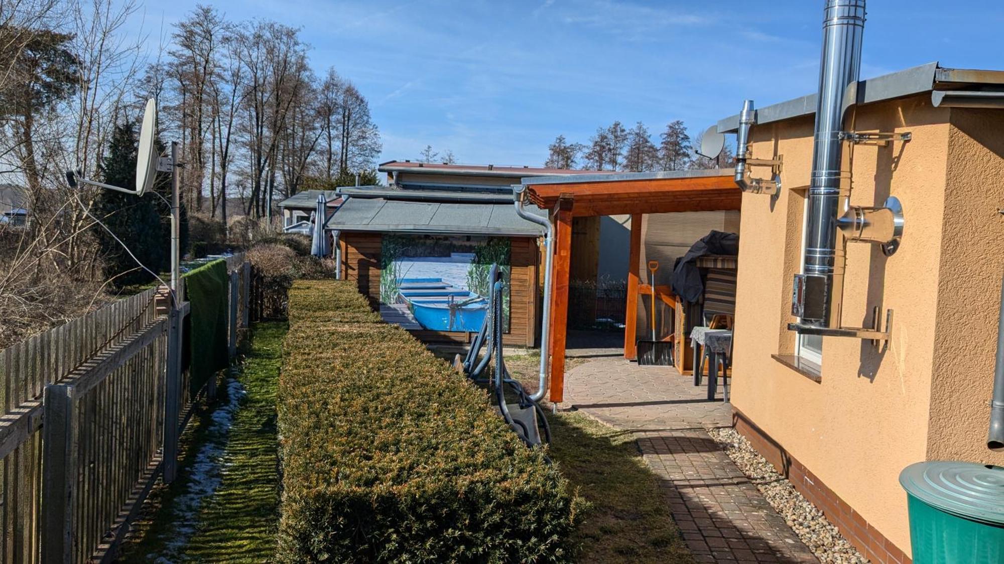 Spreewaldhaeuser Golinski Mit Kamin Am Neuendorfer See Alt Schadow Exterior photo